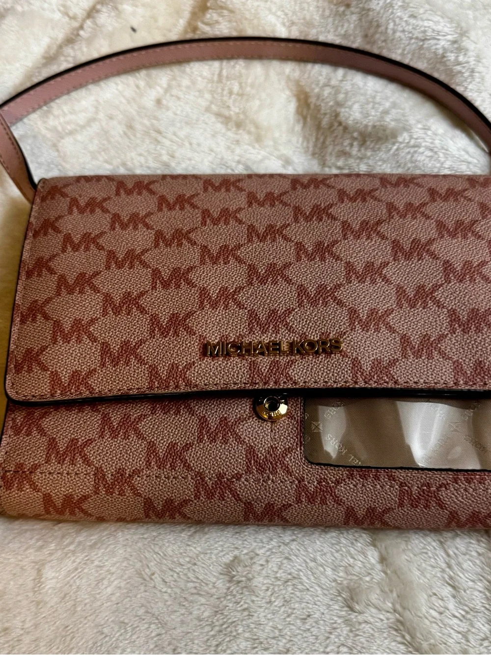 Michael Kors Blush Pink MK Signature Shoulder Bag